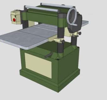 绿色工业刨床SU模型下载_sketchup草图大师SKP模型