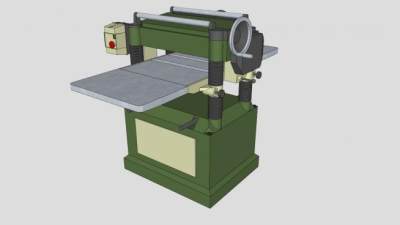 绿色工业刨床SU模型下载_sketchup草图大师SKP模型