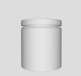 白色罐子SU模型下载_sketchup草图大师SKP模型