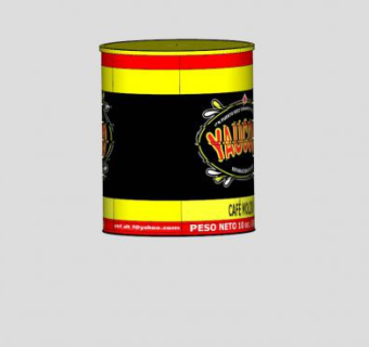 咖啡铁罐SU模型下载_sketchup草图大师SKP模型