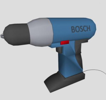 绳钻手电钻SU模型下载_sketchup草图大师SKP模型