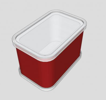 方形咖啡铁罐SU模型下载_sketchup草图大师SKP模型