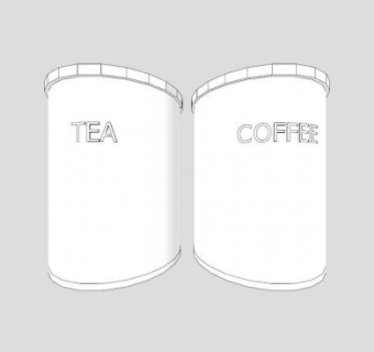 茶罐和咖啡罐SU模型下载_sketchup草图大师SKP模型