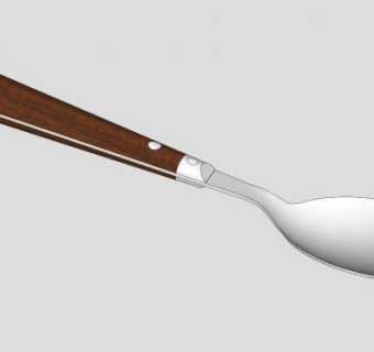 木柄汤匙SU模型下载_sketchup草图大师SKP模型