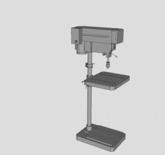 工具钻床SU模型下载_sketchup草图大师SKP模型