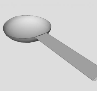 圆底汤匙草图SU模型下载_sketchup草图大师SKP模型
