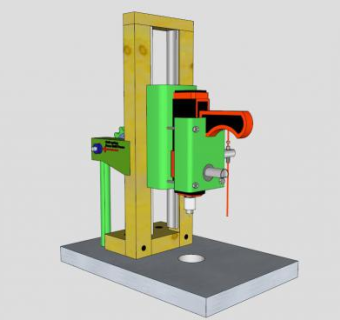自制钻床复印件SU模型下载_sketchup草图大师SKP模型