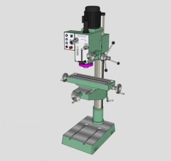 工业铣床钻头SU模型下载_sketchup草图大师SKP模型