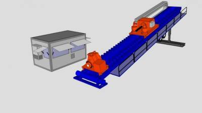 拖车钻机SU模型下载_sketchup草图大师SKP模型