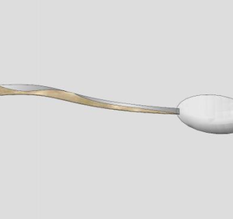 现代圆底汤匙SU模型下载_sketchup草图大师SKP模型