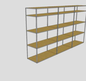 金属和木仓库搁置SU模型下载_sketchup草图大师SKP模型