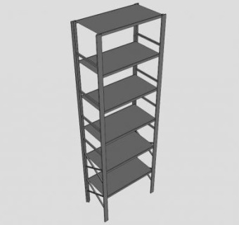 低聚仓库货架SU模型下载_sketchup草图大师SKP模型