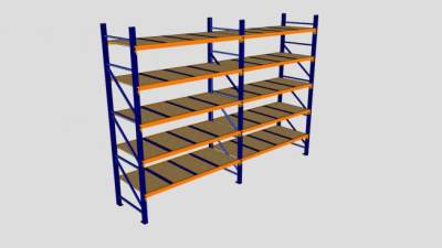 工业仓库货架SU模型下载_sketchup草图大师SKP模型