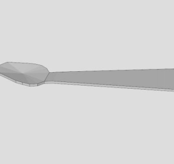 儿童餐具汤匙SU模型下载_sketchup草图大师SKP模型