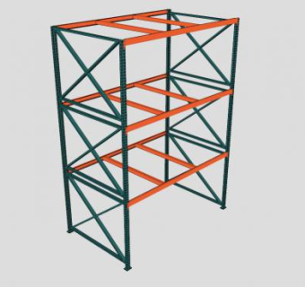 仓库货架工具SU模型下载_sketchup草图大师SKP模型