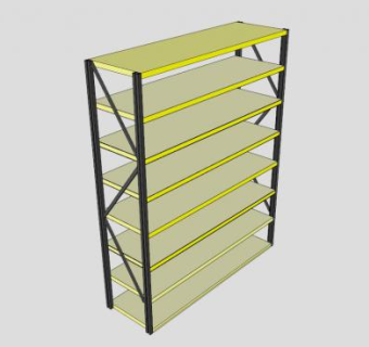 仓库货架SU模型下载_sketchup草图大师SKP模型