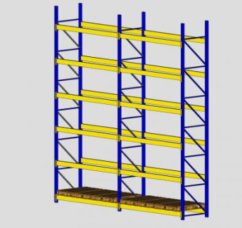 工业货架SU模型下载_sketchup草图大师SKP模型