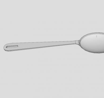 调羹汤匙SU模型下载_sketchup草图大师SKP模型