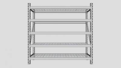 工业存储架SU模型下载_sketchup草图大师SKP模型