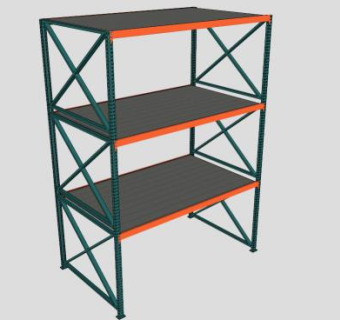 工业工具仓库货架SU模型下载_sketchup草图大师SKP模型