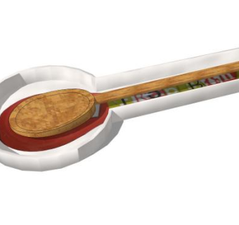 木勺和瓷器皿SU模型下载_sketchup草图大师SKP模型