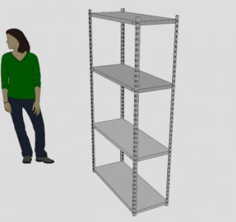 金属架子货柜SU模型下载_sketchup草图大师SKP模型