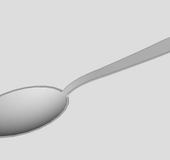 塑料汤勺SU模型下载_sketchup草图大师SKP模型