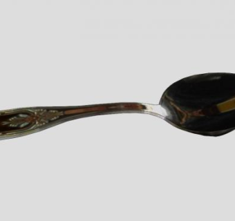 复古银餐具小匙SU模型下载_sketchup草图大师SKP模型