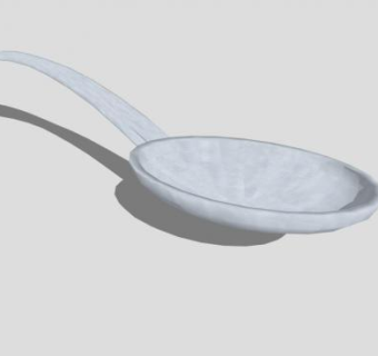 金属弯柄勺子SU模型下载_sketchup草图大师SKP模型