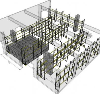 工厂货架SU模型下载_sketchup草图大师SKP模型