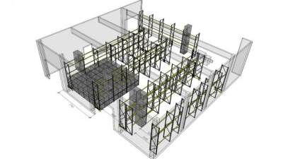 工厂货架SU模型下载_sketchup草图大师SKP模型