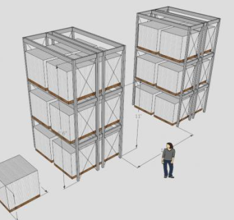 仓库托盘架SU模型下载_sketchup草图大师SKP模型