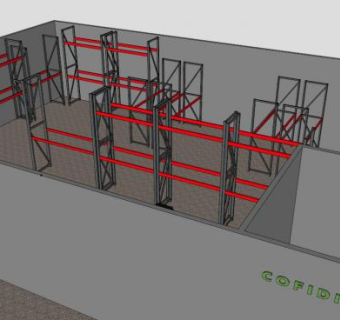 工厂仓库货架SU模型下载_sketchup草图大师SKP模型