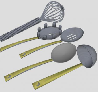 厨房用具组合SU模型下载_sketchup草图大师SKP模型