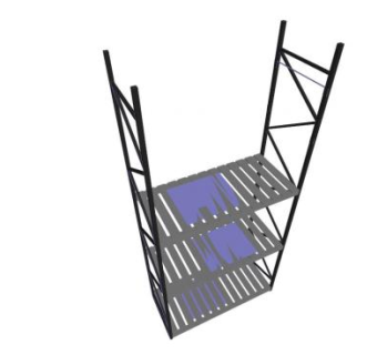 仓库工厂货架SU模型下载_sketchup草图大师SKP模型