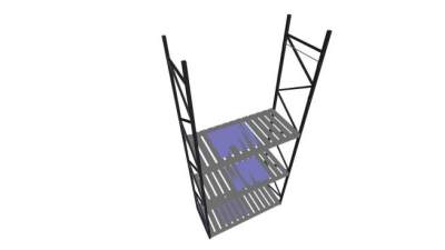 仓库工厂货架SU模型下载_sketchup草图大师SKP模型