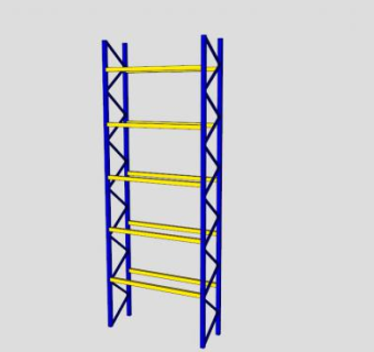 托盘工厂货架SU模型下载_sketchup草图大师SKP模型