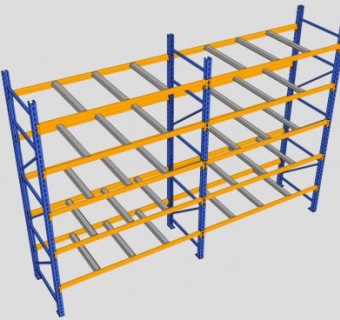 工厂仓库托盘货架SU模型下载_sketchup草图大师SKP模型