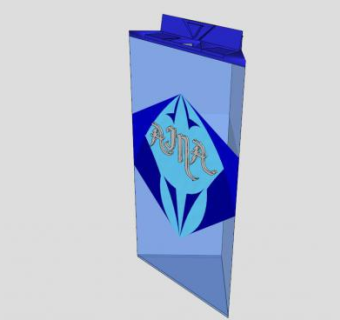 三角矿泉水瓶SU模型下载_sketchup草图大师SKP模型