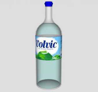 富维克矿泉水玻璃瓶SU模型下载_sketchup草图大师SKP模型