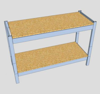 深装运工作台货架SU模型下载_sketchup草图大师SKP模型