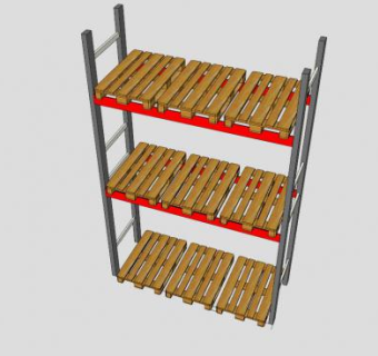工厂仓库架SU模型下载_sketchup草图大师SKP模型