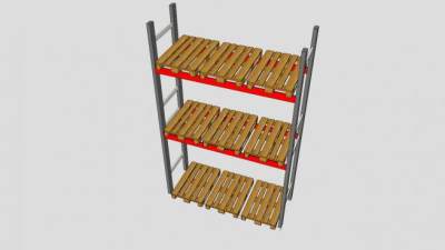 工厂仓库架SU模型下载_sketchup草图大师SKP模型