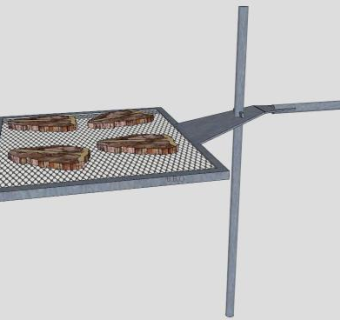 烤肉架金属支架SU模型下载_sketchup草图大师SKP模型