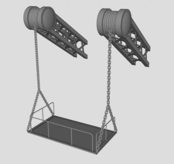 工业绞车提升SU模型下载_sketchup草图大师SKP模型