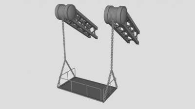 工业绞车提升SU模型下载_sketchup草图大师SKP模型