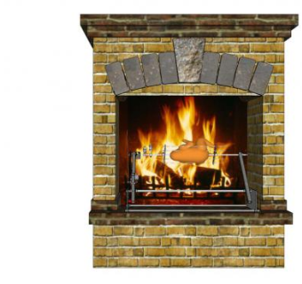 壁炉旋转烧烤架SU模型下载_sketchup草图大师SKP模型