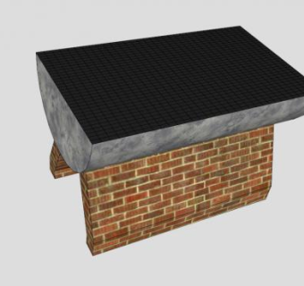 砖石烧烤炉SU模型下载_sketchup草图大师SKP模型