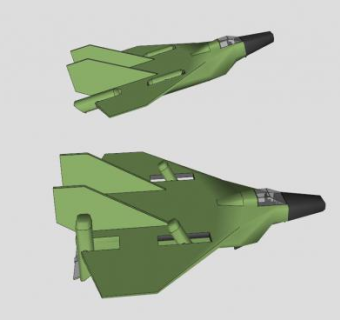 绿色运输机SU模型下载_sketchup草图大师SKP模型