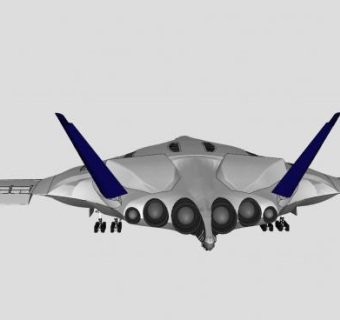 升降机构混合机翼飞机SU模型下载_sketchup草图大师SKP模型